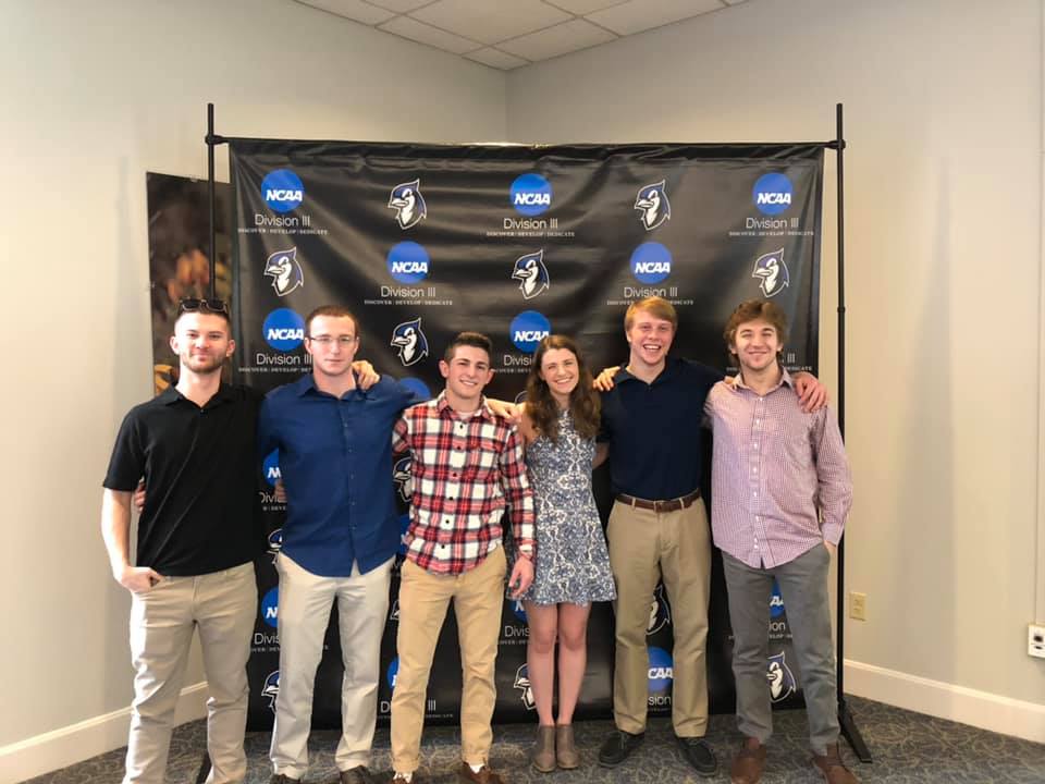 me with team members at banquet